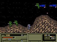 une photo d'Ã©cran de Target Earth sur Sega Megadrive